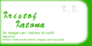 kristof katona business card